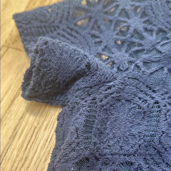 Lulus Dress Lace Navy Blue - Picture 3 of 5